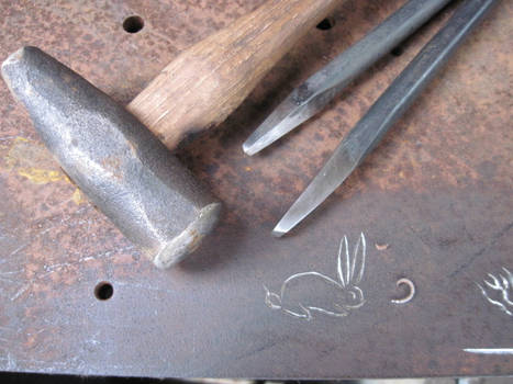Rabbit Engraving