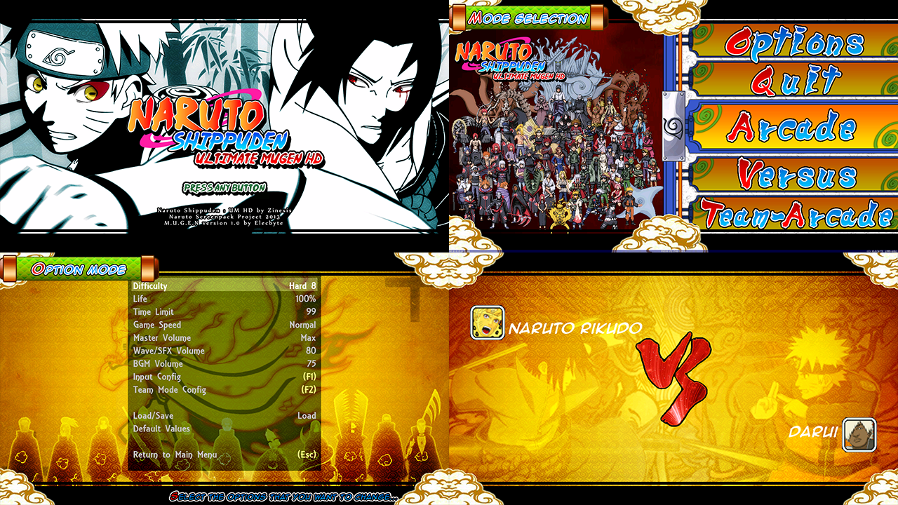 MFG: NARUTO SHIPPUDEN GAME SCREENPACK