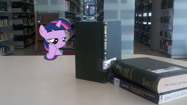 The adorkable pony is reading