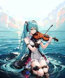 Miku plays Violin