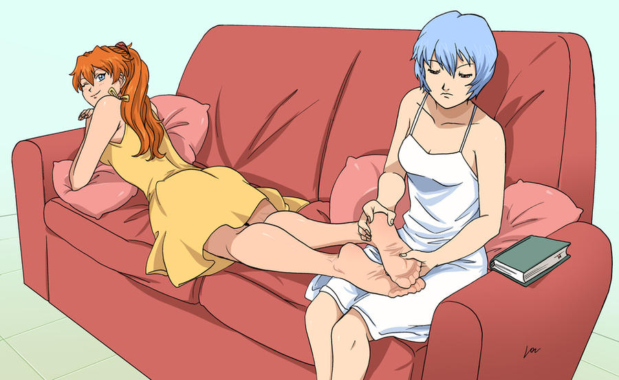 Asuka and Rei Relaxation Techniques 1 by lostonezero on DeviantArt 
