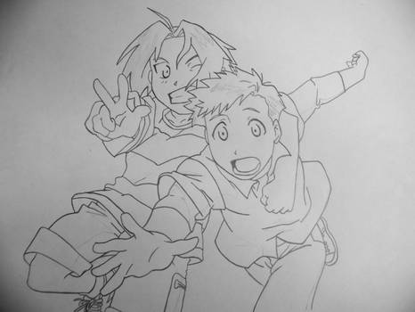 Edward and Alphonse -lineart-