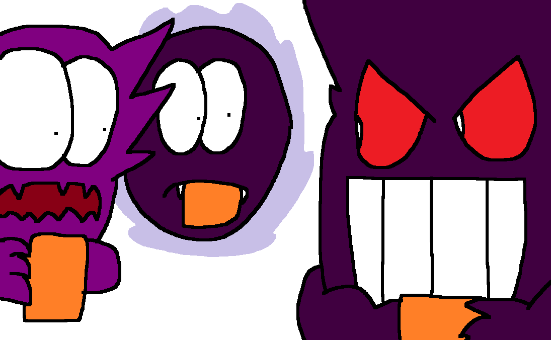 Gastly Haunter Gengar Pixel-overs by Axel-Comics on DeviantArt