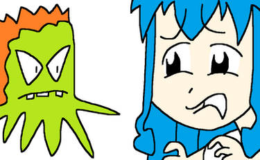 Rusty Cuyler (Squidbillies) meets Ika Musume