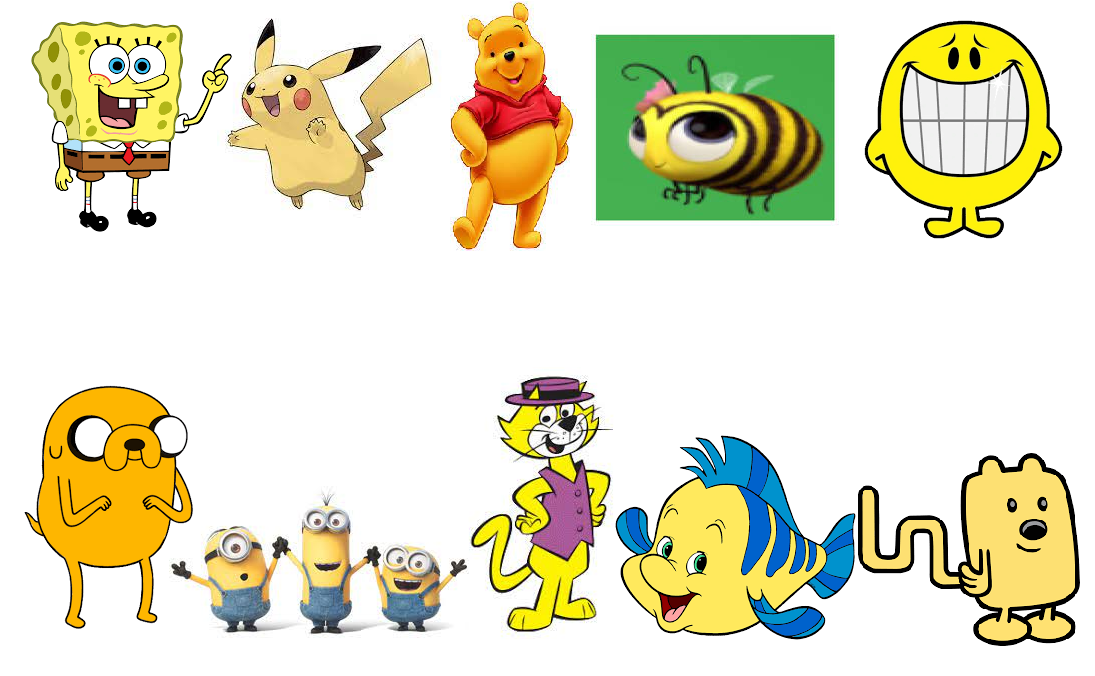 Top 10 Yellow-Themed Characters by MixopolisChannel on DeviantArt