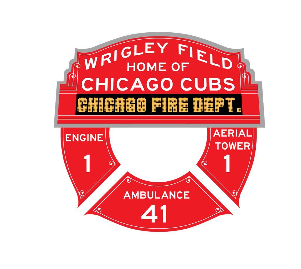 Chicago Fire Dept Cubs Baseball Shirt 2