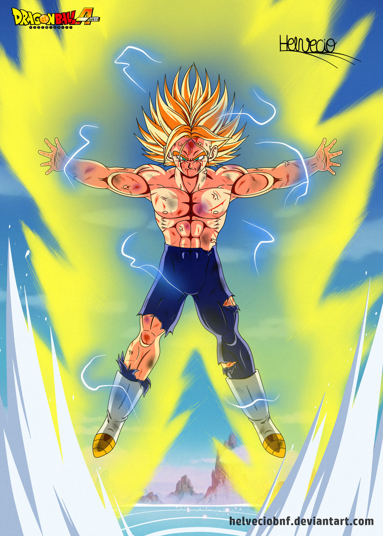 Trunks final flash DBA by HelvecioBNF on DeviantArt
