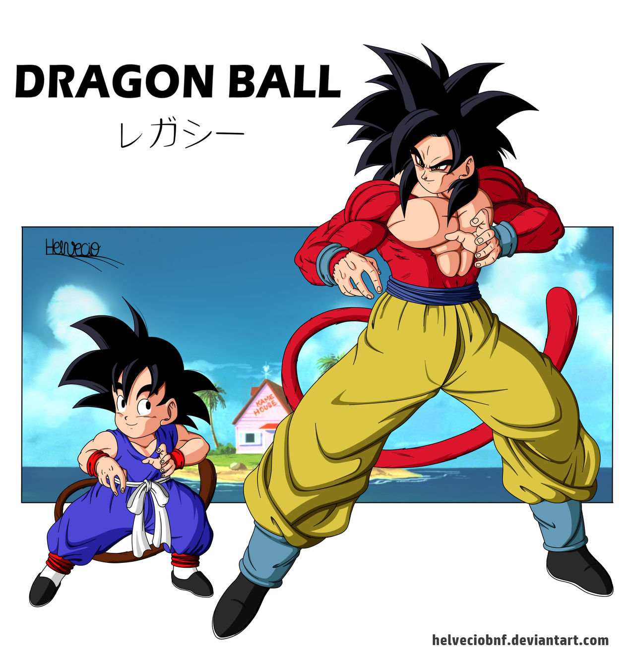 Como desenhar GOKU SSJ4 (Dragon Ball GT) 