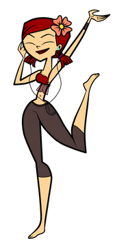 Zoey Dancing - Colored Transparent Background