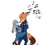 Nick and Judy dancing