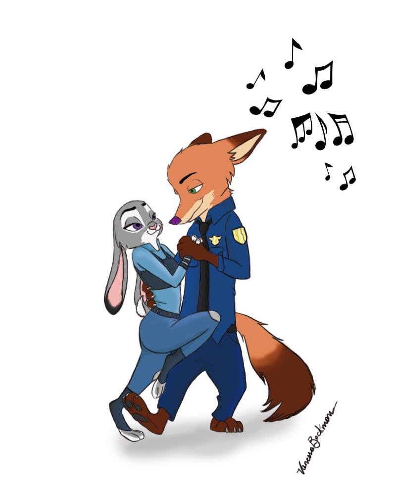 Nick and Judy dancing