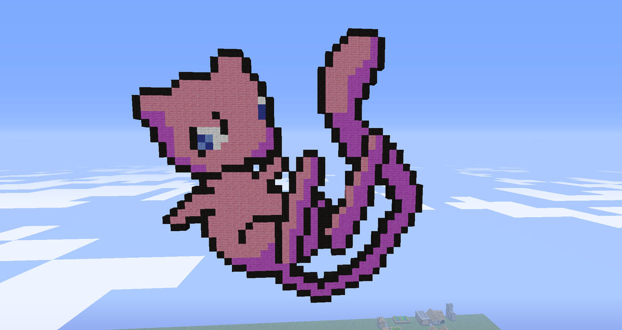 Mew Build Minecraft Minecraft Mew by KuroDrago on DeviantArt
