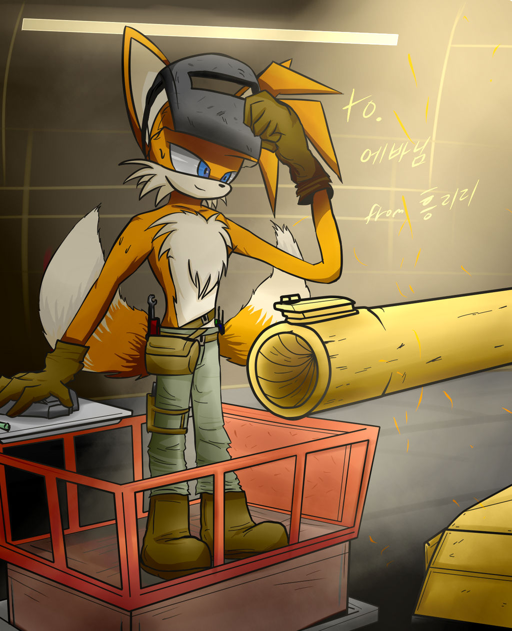 Tails Work Machine Tails the mechanic by Endjfcar on DeviantArt