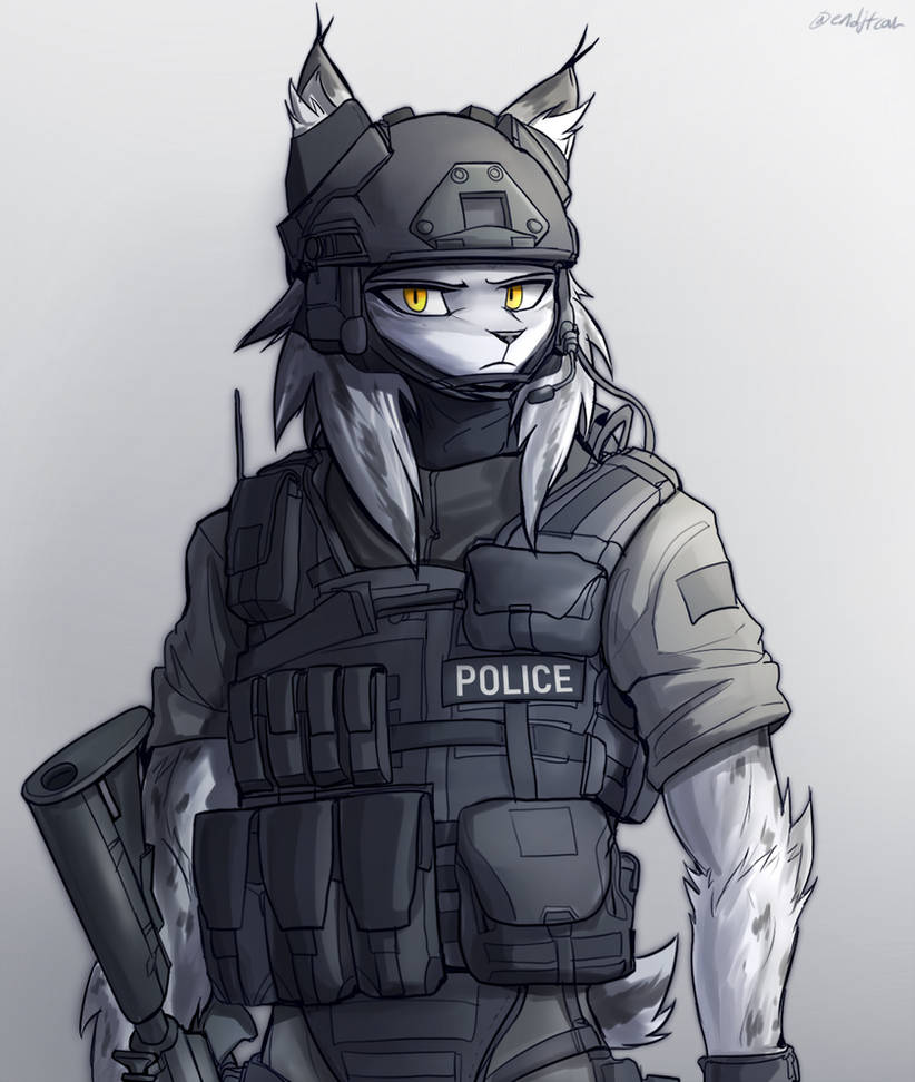 A lynx with firepower by oLEEDUEOLo on DeviantArt