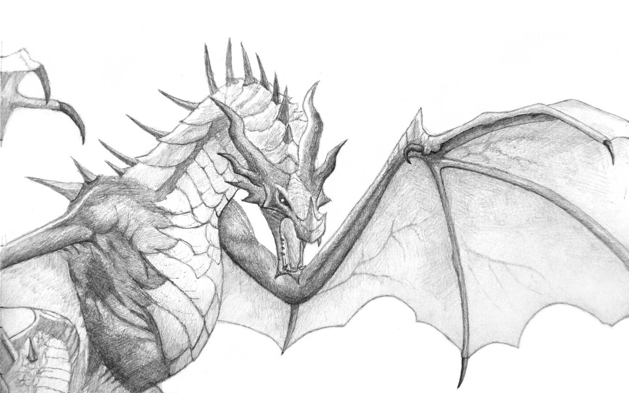 Skyrim dragon by Seigner