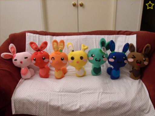 Rainbow Sweet Bunny Plushies