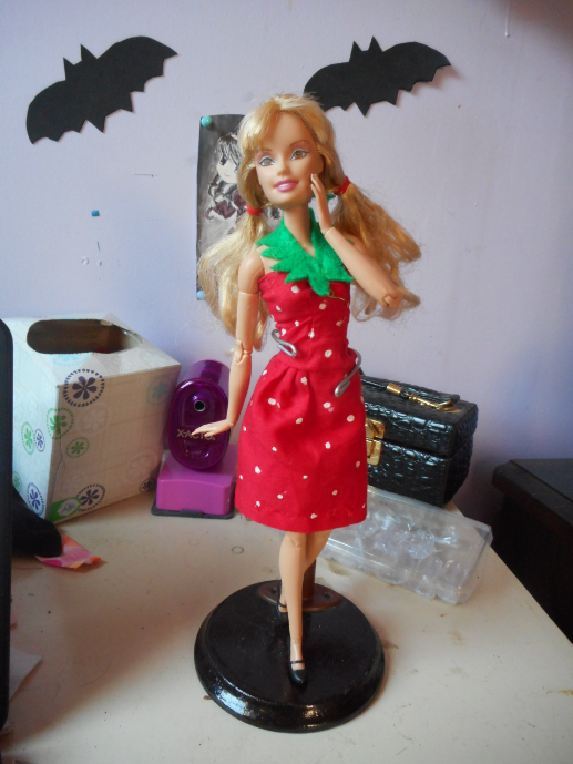 Barbie Handmade Strawberry Dress by BloodyRhododendron on DeviantArt