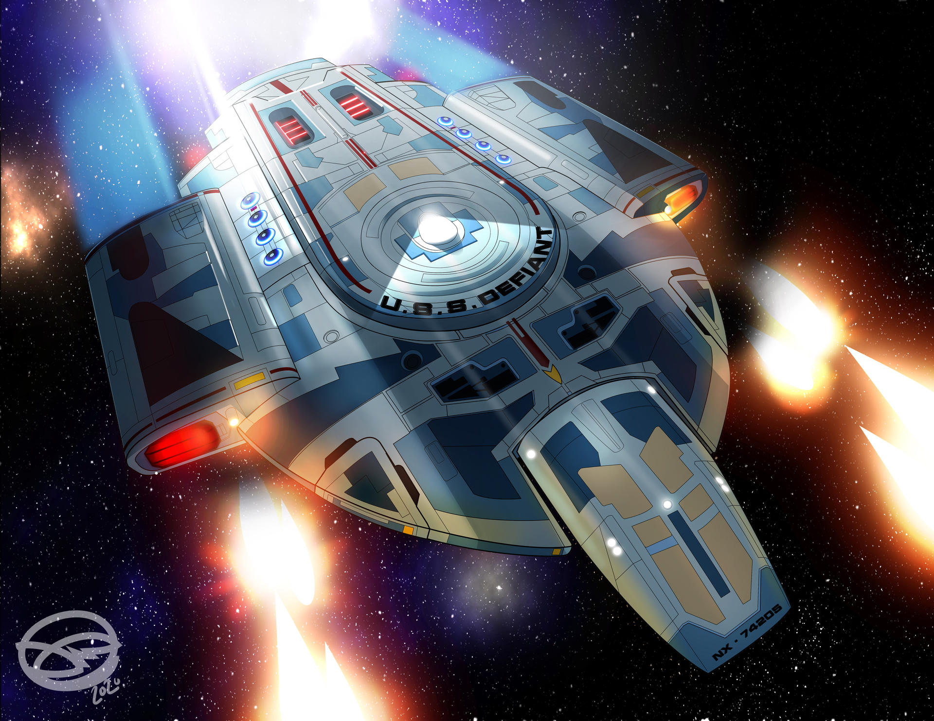 USS Defiant NX-74205 by Pickle-Vic on DeviantArt