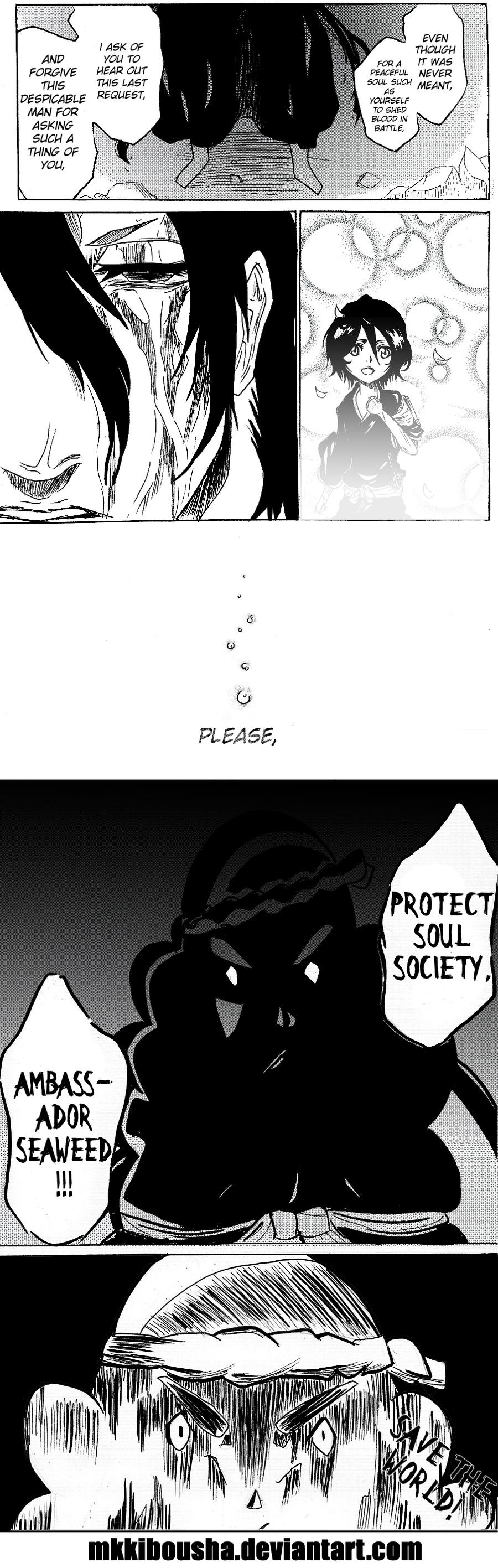 Byakuya's Final Plea...Protect Soul Society!