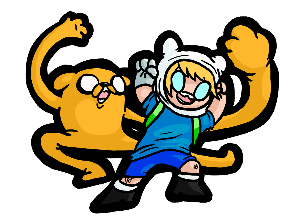 Finn and Jake Sticker style