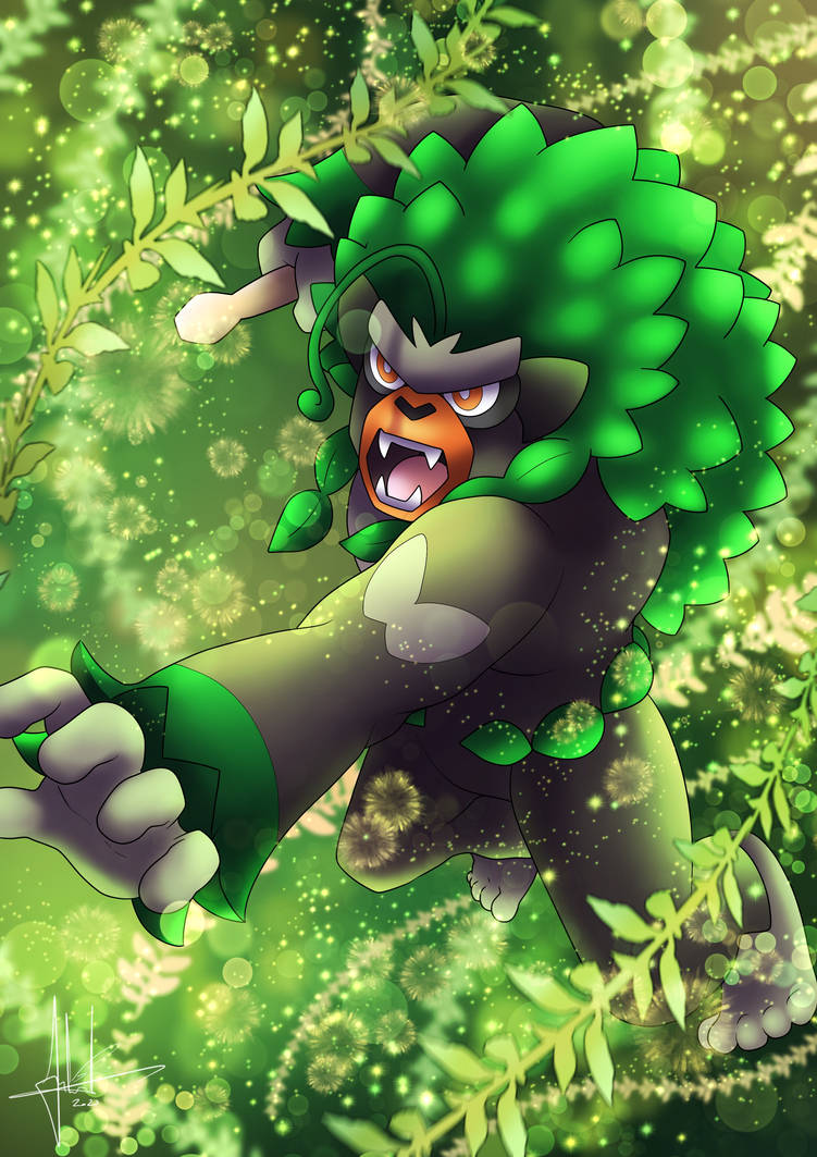 Pokemon Rillaboom Deviantart Rillaboom by adukanui on DeviantArt