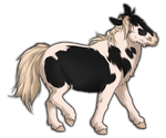 Piebald Black Miniature Horse by TokoTime