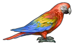 Scarlet Macaw Parrot Companion by TokoTime