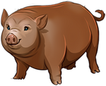 Brown Pig Companion by TokoTime