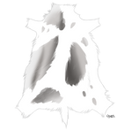Silver Piebald Caribou Pelt by TokoTime