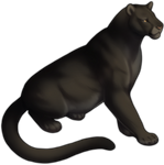 Melanistic Mountain Lion Companion by TokoTime