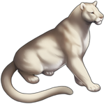 Albino Mountain Lion Companion by TokoTime