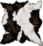 Black Piebald Goat Pelt by TokoTime