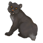 Smilodon Cub Companion - Black by TokoTime