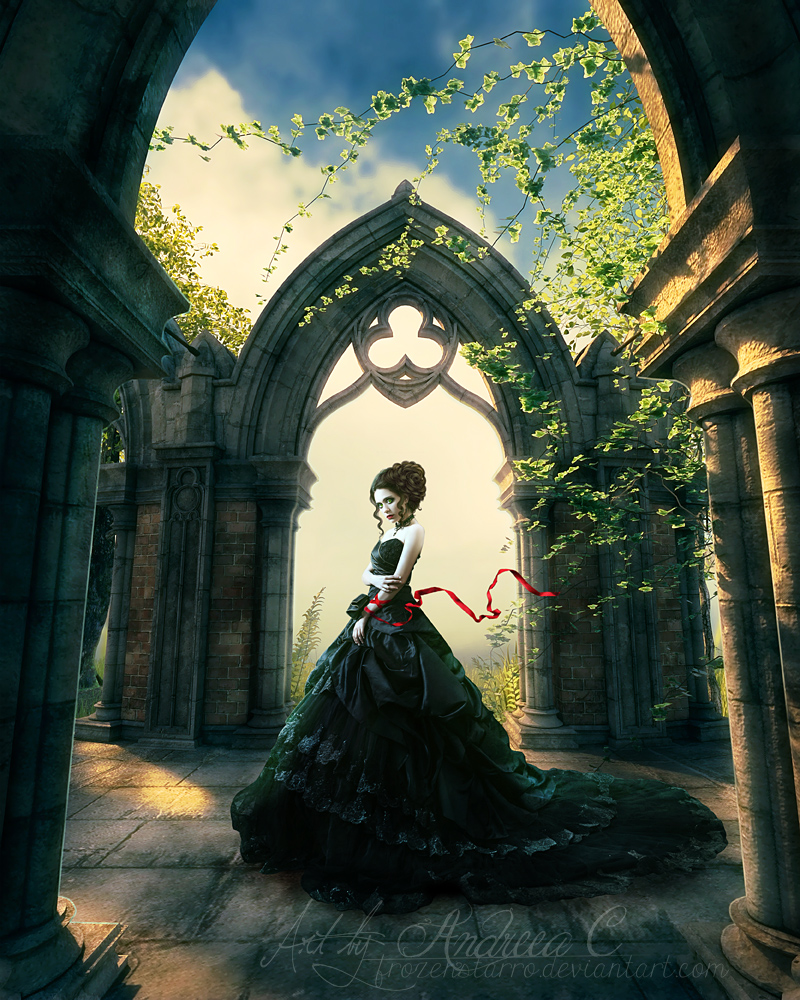 The girl with the red ribbon by FrozenStarRo