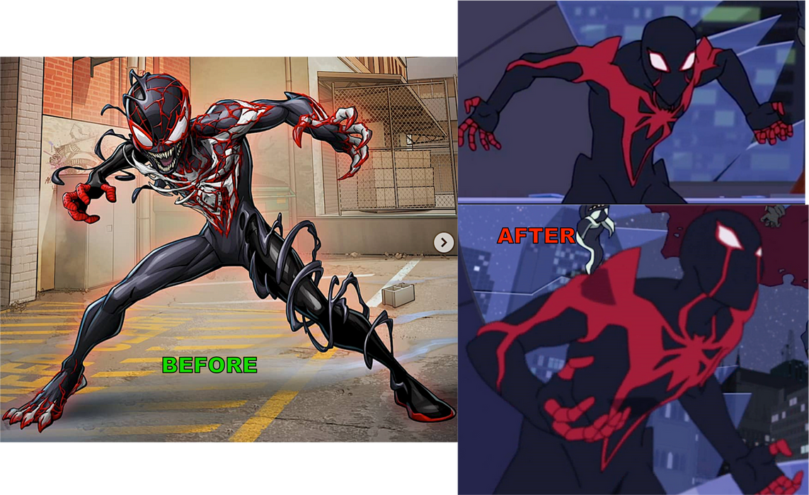 Venom - Miles Morales Spider-Man with Venom & Carnage Symbiotes
