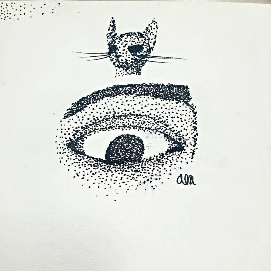 Stippling Drawing Rabbit Stippling drawing by MistyMayhem07 on DeviantArt