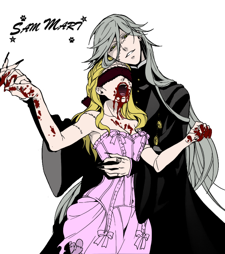 Undertaker and zombie girl render