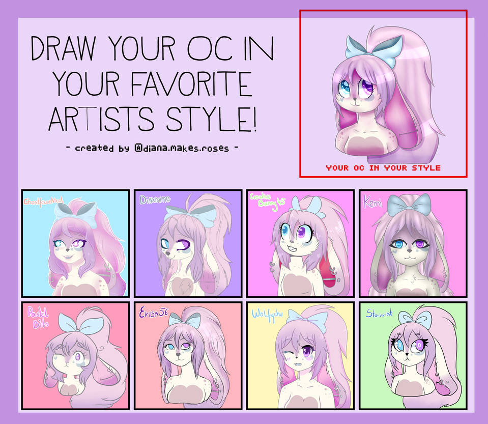 Draw Your Oc In Your Favorite Artists Style Meme by Lisamena99 on