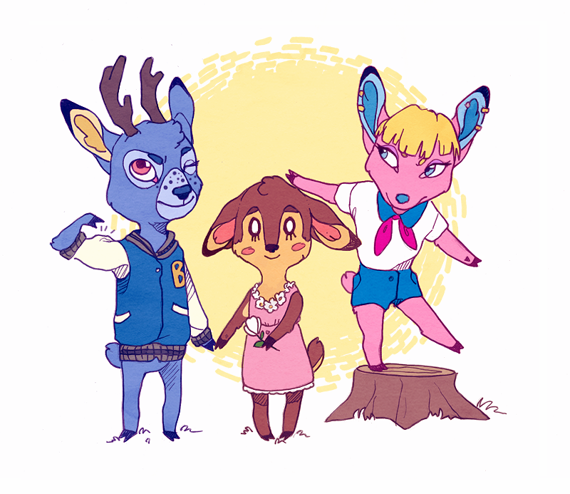 -ACNL Deer Friends-