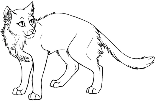 cat lineart from Contra Sheet