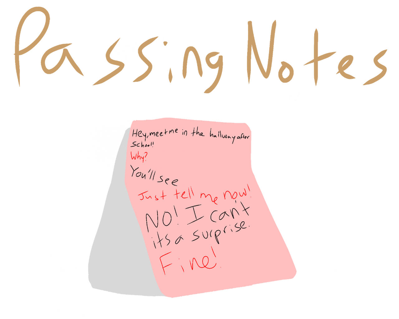 Passing Notes by carroteatscarrots on DeviantArt