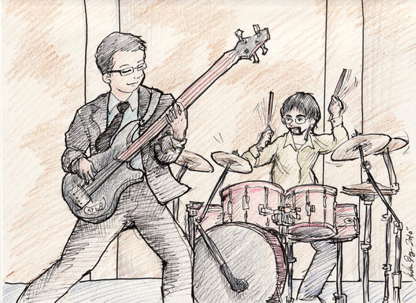 Commission: Two man Band by LindaBear on DeviantArt