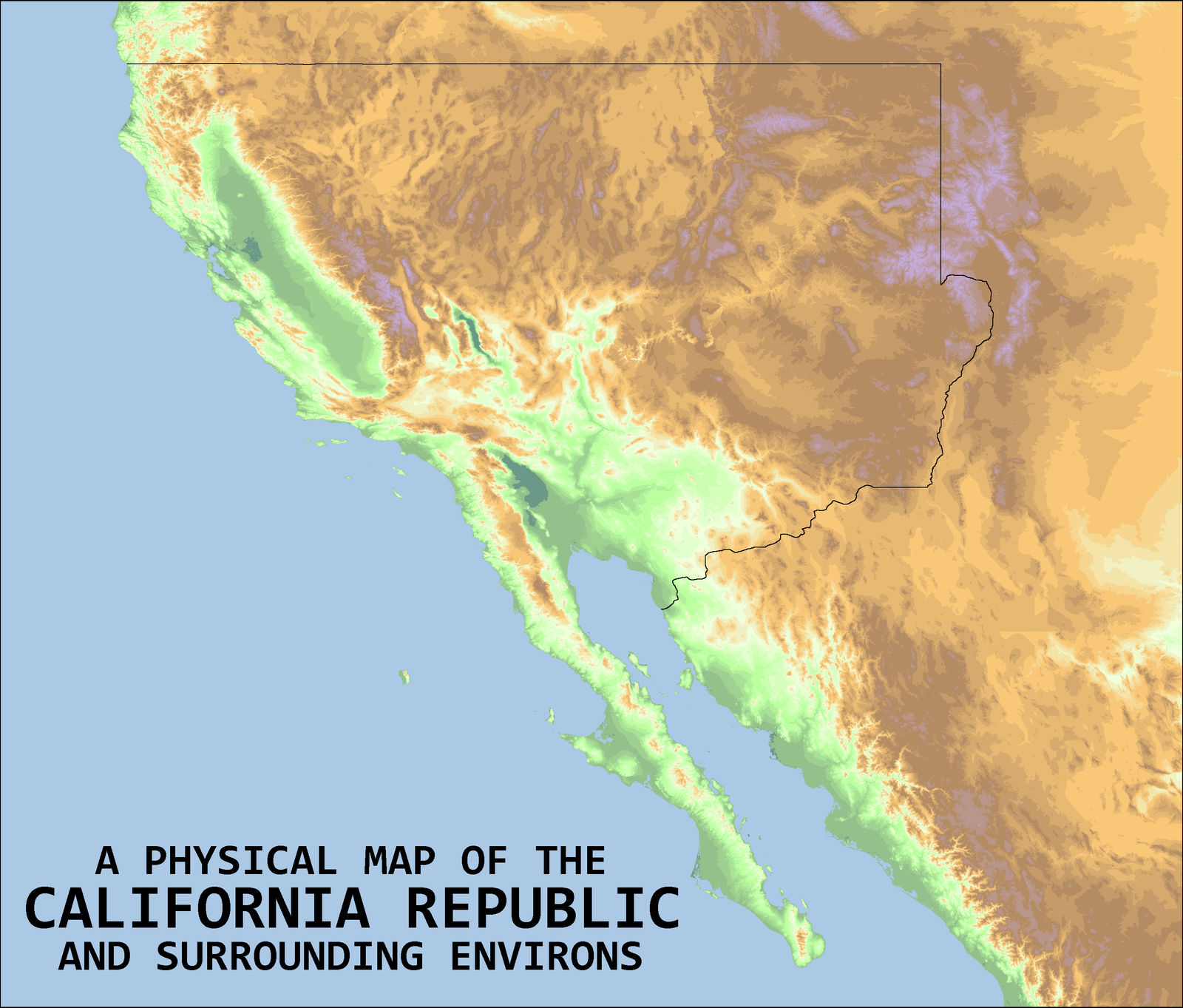 Physical Geography of California by Mobiyuz on DeviantArt