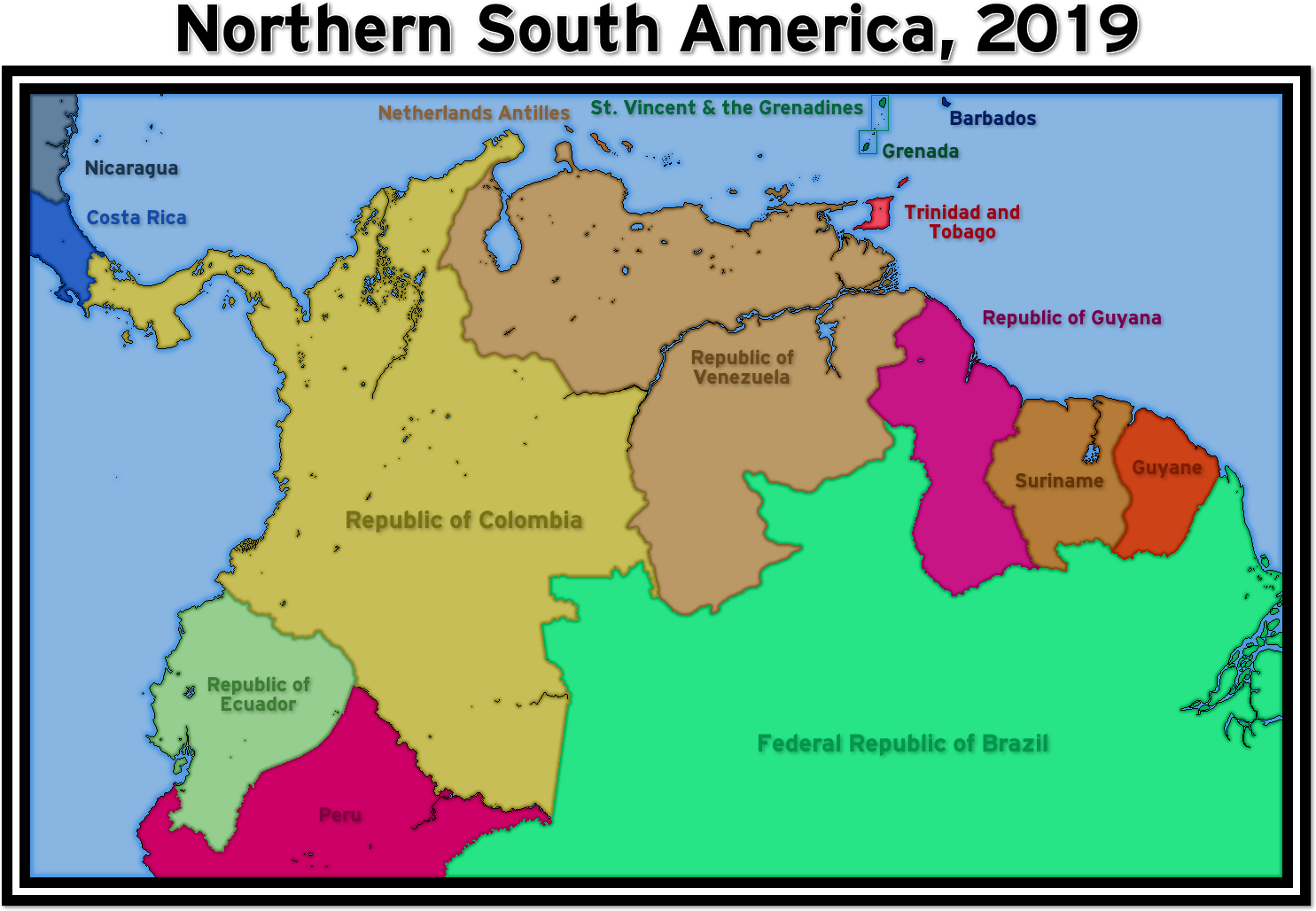 Tl31 Northern South America By Mobiyuz On Deviantart Map Of Northern South America