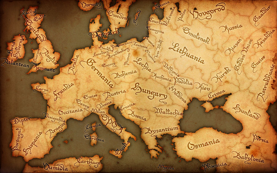 Fantasy Europe Map - Medieval