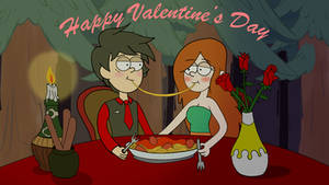 Patrick and Wendy's Spaghetti Kiss