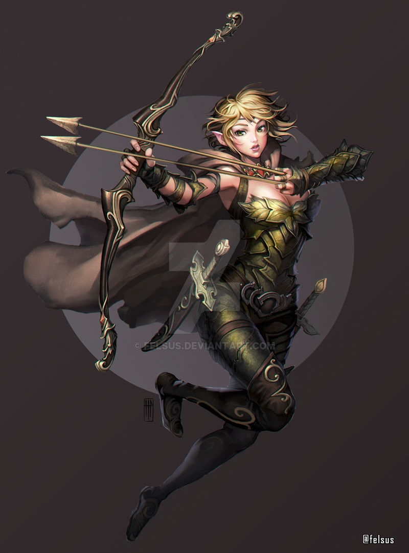 Eleven Ranger Reference Female Elf Girl Ranger by Felsus on DeviantArt