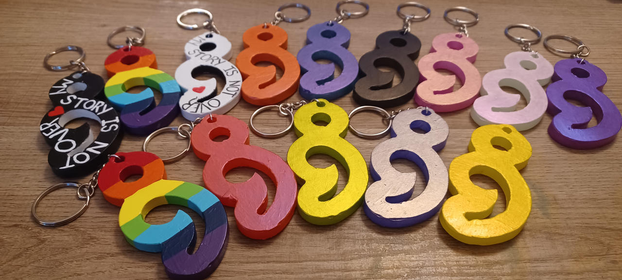 Semicolon Keychains by GluMiArts on DeviantArt