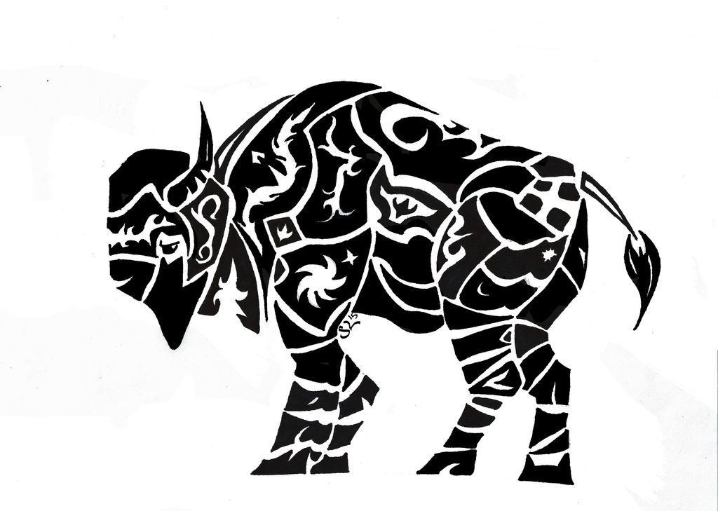Buffalo Tribal tattoo Design by Marsupialbandit on DeviantArt