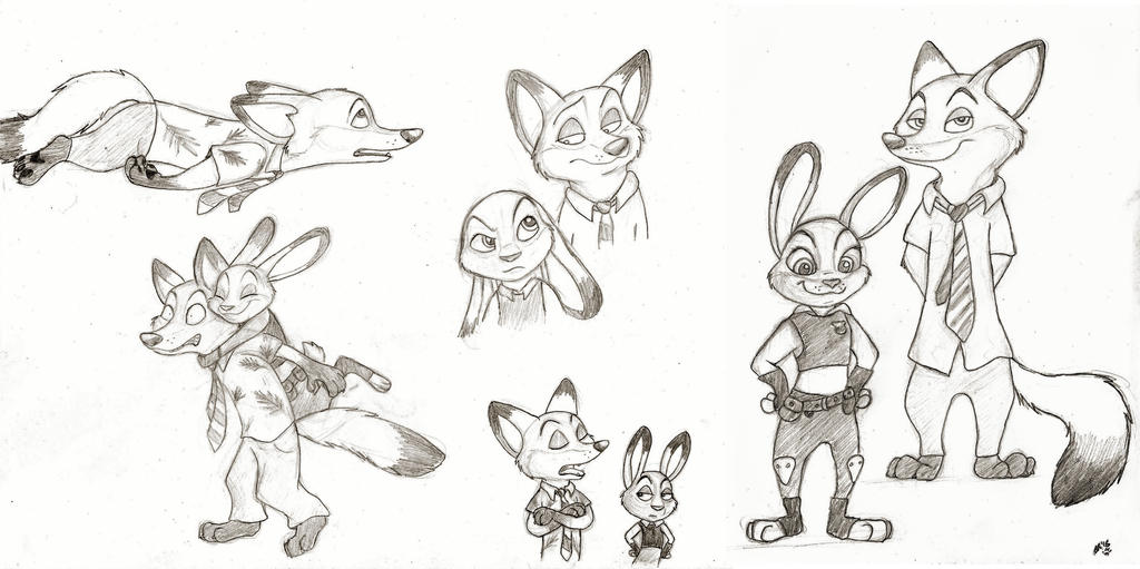 Zootopia Drawing Pattern Zootopia Sketches by SocksTheMutt on DeviantArt